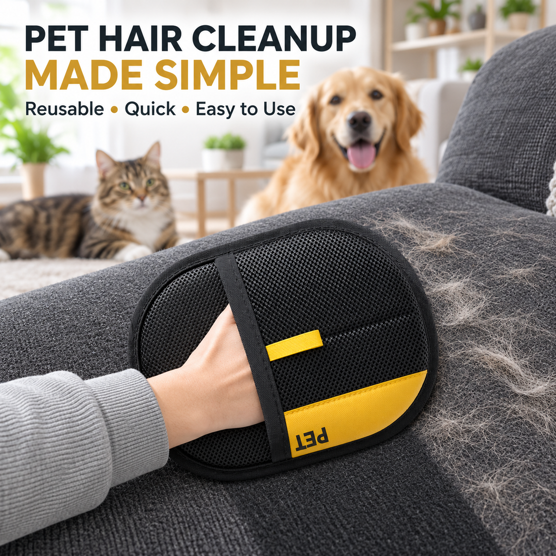 Pet Hair Cleaner Electrostatic glove